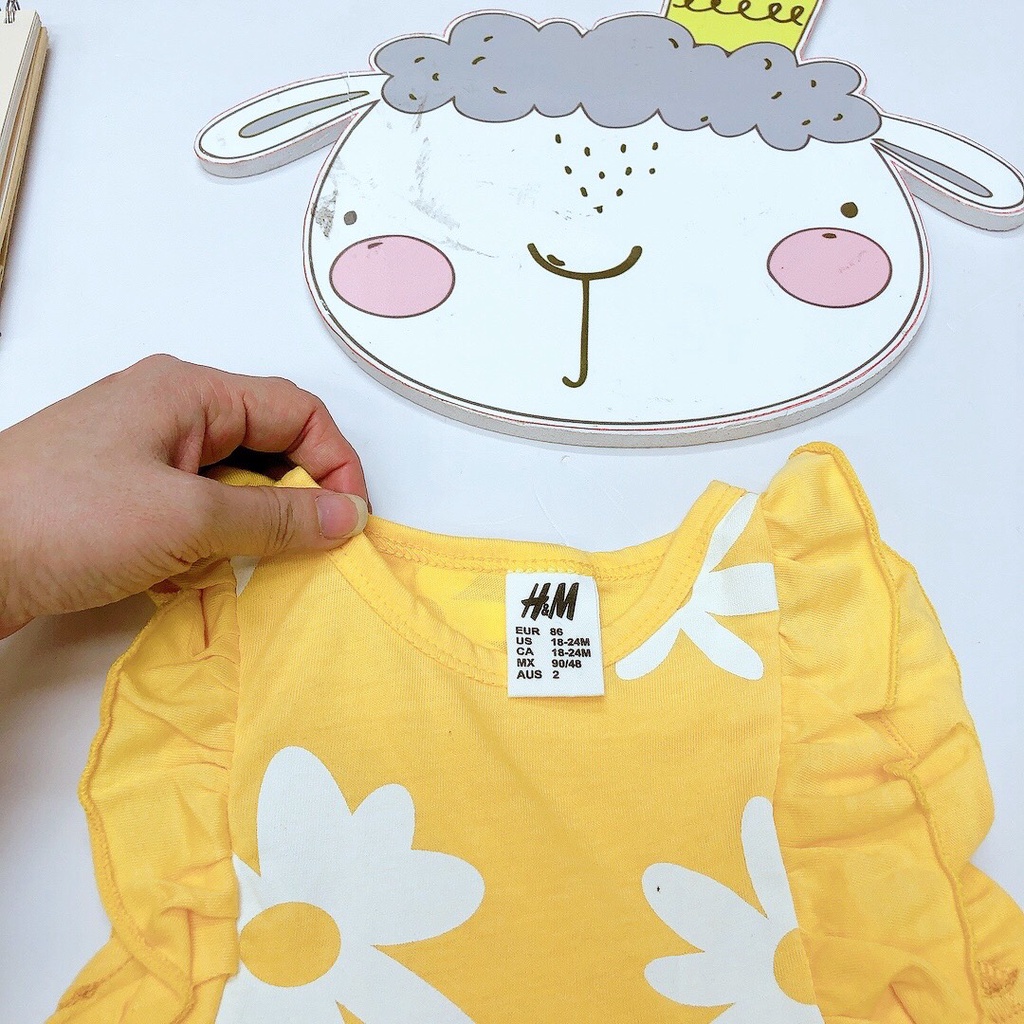 Váy cotton H.M vàng hoa