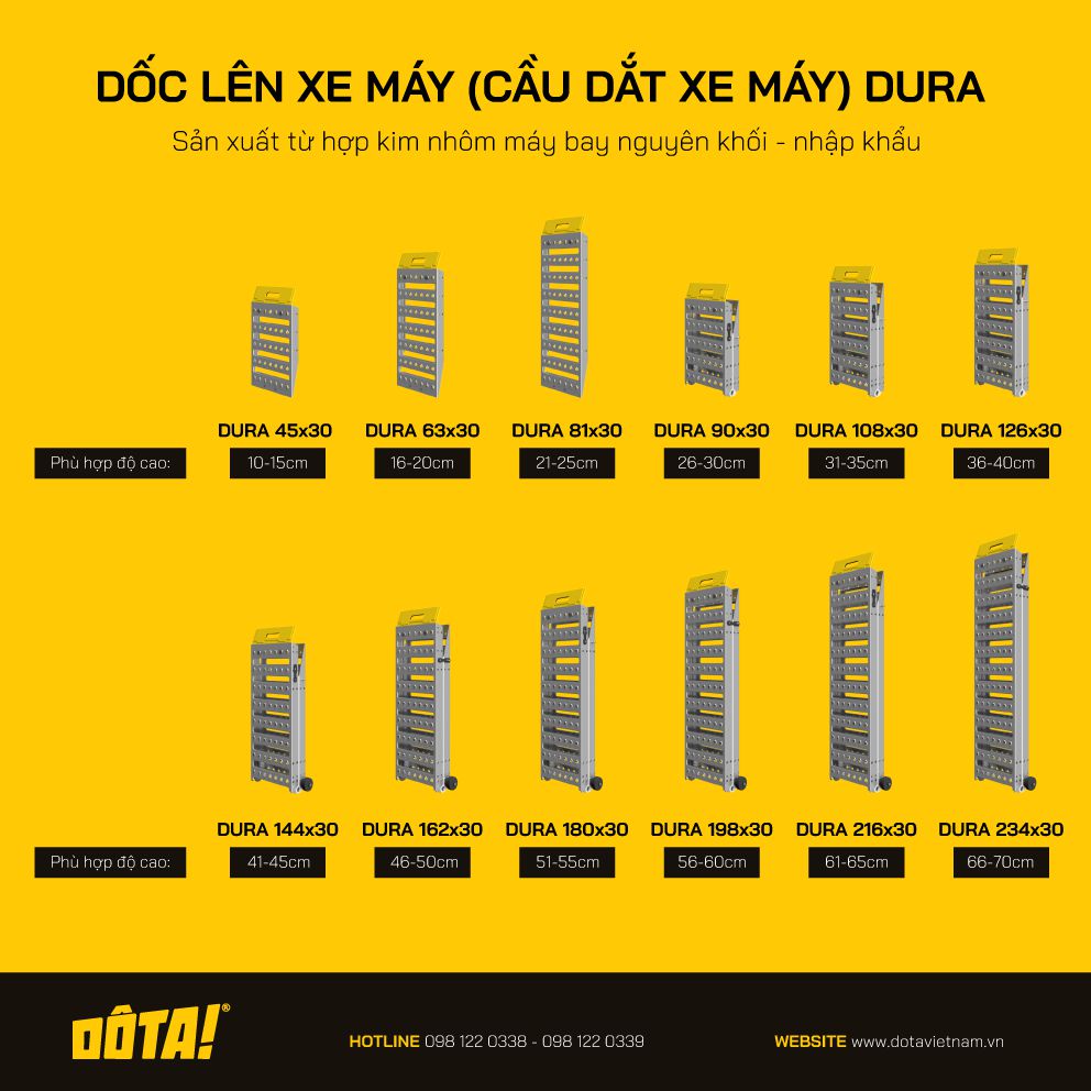 Dốc Lên Xe Máy (Cầu Dắt Xe Máy) DÔTA! DURA 162x30CM