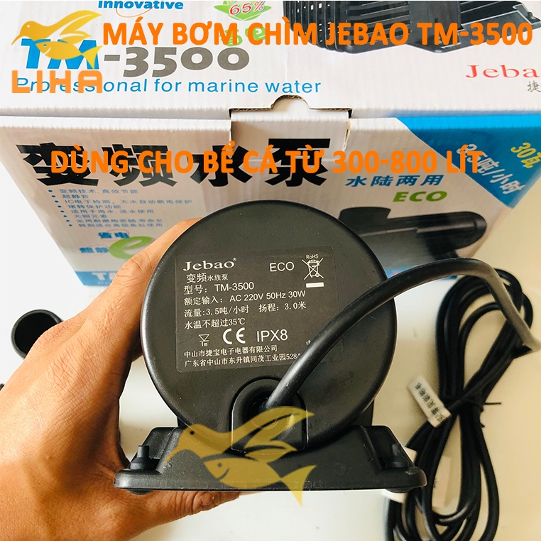 Máy Bơm Chìm Jebao TM3500 (30W-3500L/H-3M) - Tiết Kiệm 65% Điện Cho Hồ Cá Cảnh
