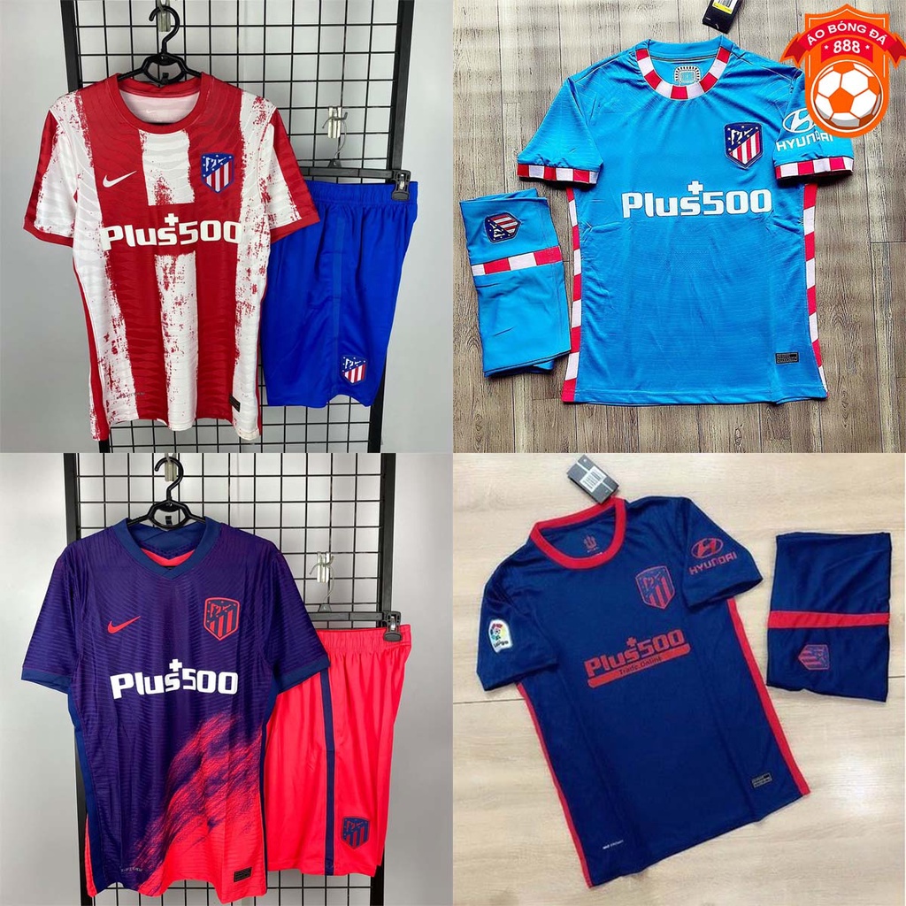 Áo Bóng Đá CLB Atletico Madrid -  Chuẩn Mẫu Thi Đấu - Vải Polyester Gai Thái