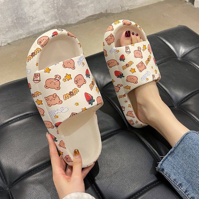 Giày Sandal Đế Mềm Chống Trượt Họa Tiết Graffiti Thời Trang