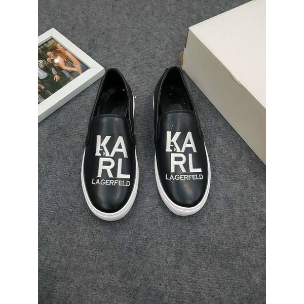 Giầy karl ông già đeo kính - giày slipon da nam