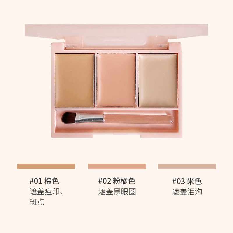 Khay che khuyết điểm 3 ô kèm chổi Maxfine