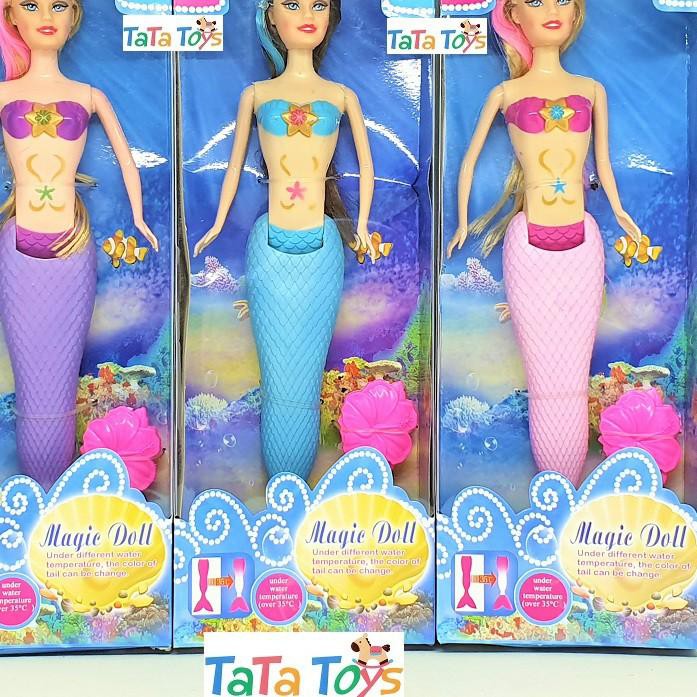 Búp Bê Barbie Nàng Tiên Cá Thay Đổi Màu Sắc Chất Lượng Cao