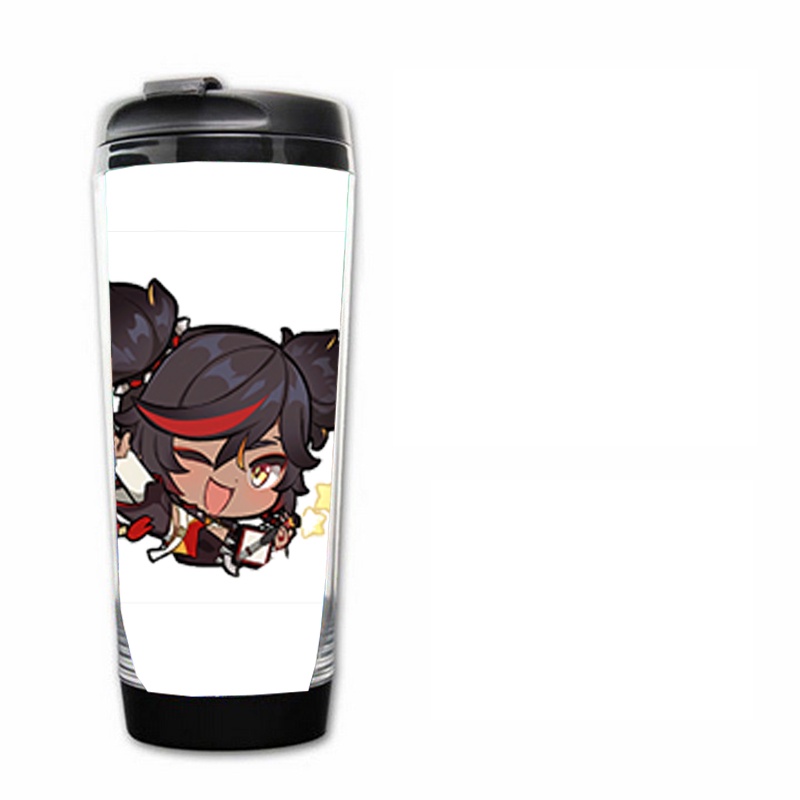Bình nhựa đựng nước in hình NHÂN VẬT GENSHIN IMPACT game chibi anime M5 tiện lợi lưu niệm