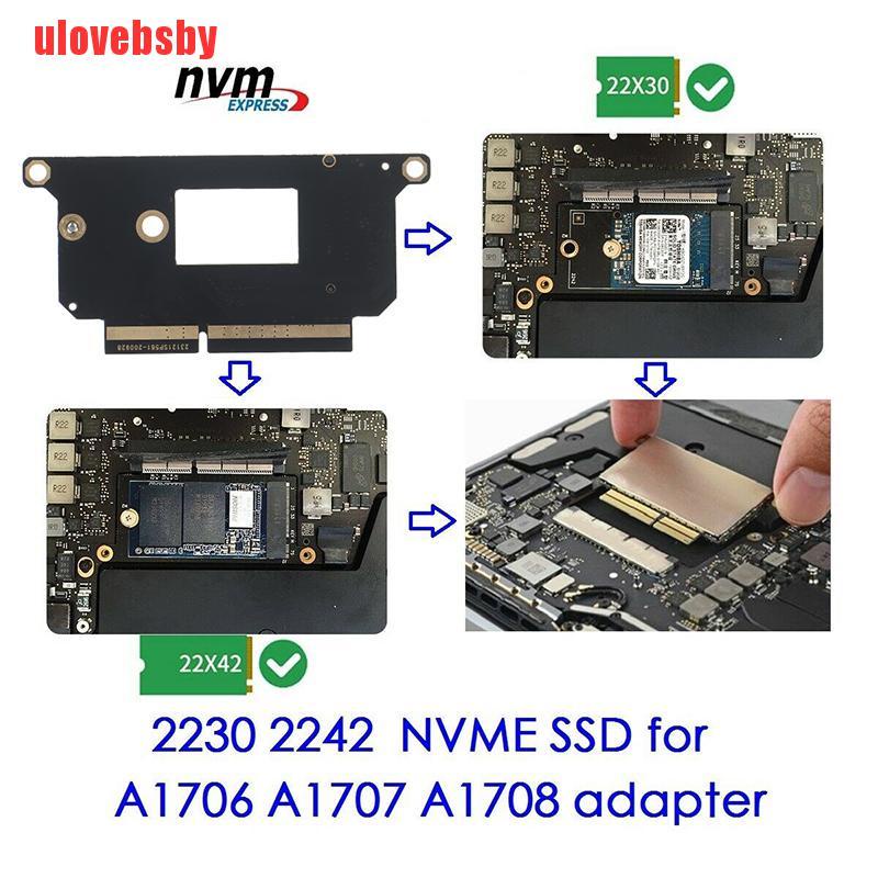 [ulovebsby]NVMe M.2 NGFF SSD for 2016-2017 13" MacBook Pro A1708 Adapter card