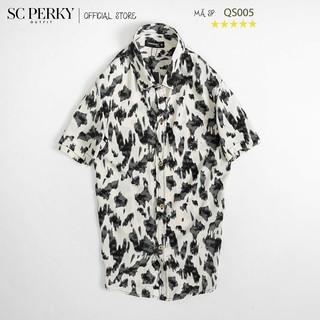 Áo Sơ Mi Nam - Họa Tiết Luxe - AS004 - Chất liệu vải Satin mềm, độ co giãn nhẹ - Sc Perky Outfit