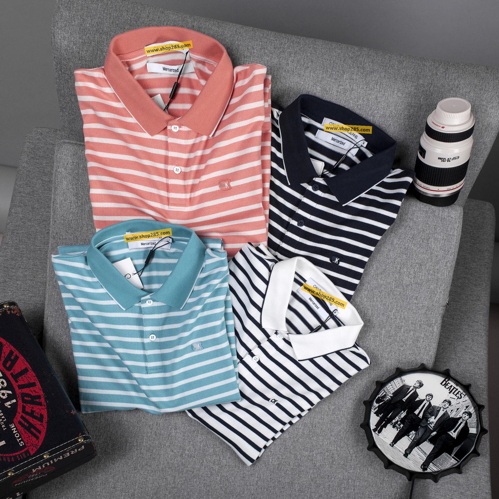 POCK4Áo thun có cổ Ci.Key.Jean sọc ngang xin đẹp chất4 màu cá tính cực đẹp , áo có cổ thời trang mặc quanh năm