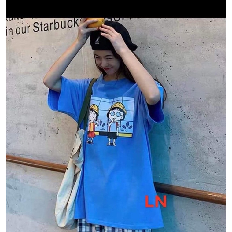 Áo phông hai em bé cửa sổ LN11