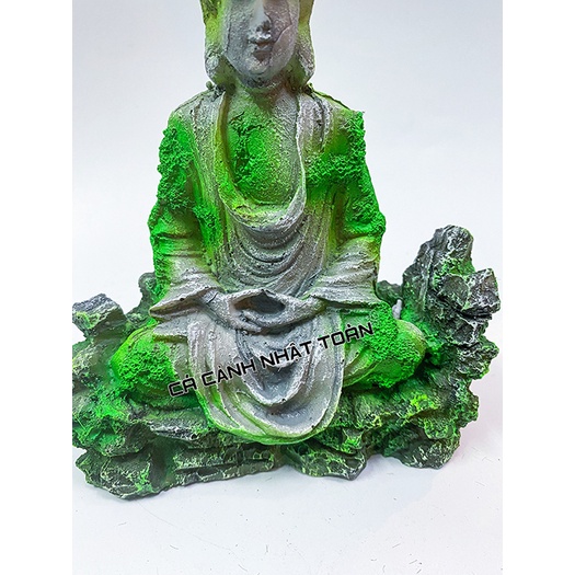 TƯỢNG PHẬT NGỒI TRANG TRÍ BỂ CÁ TIỂU CẢNH NON BỘ 12X5X18CM