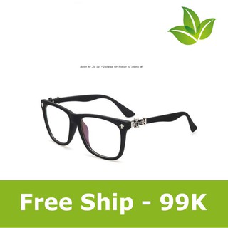 [LUCID] Gọng Kính cận đen kim loại ChromeHeart