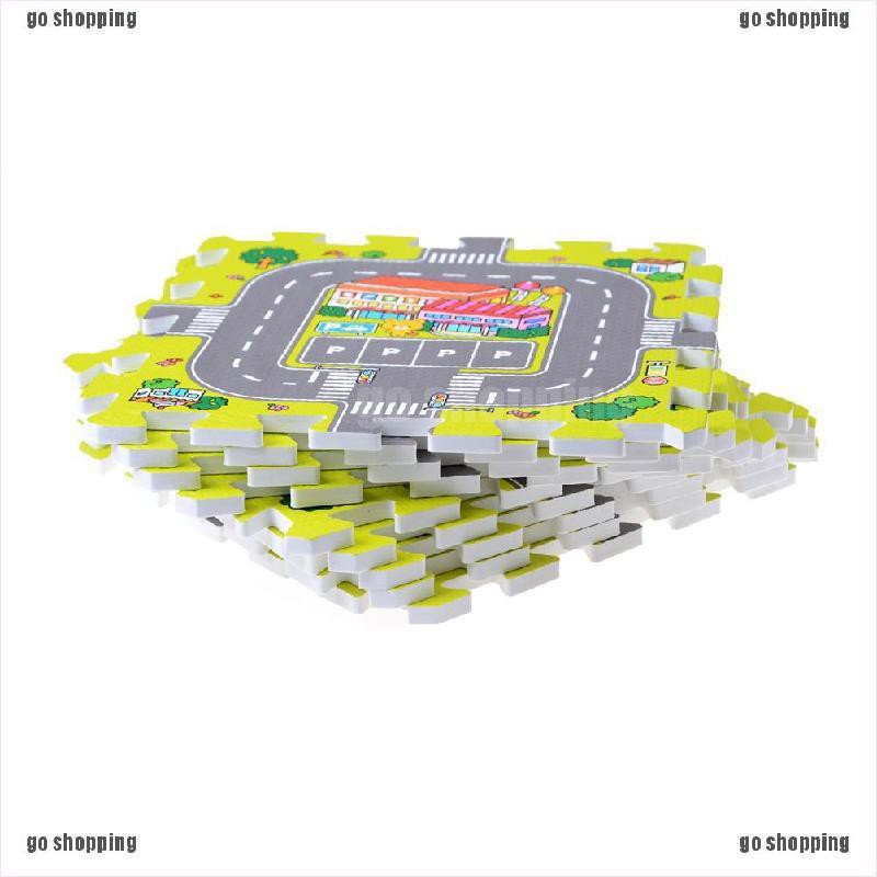 {go shopping}9pcs Baby EVA foam puzzle play floor mat Education traffic route ground pad,