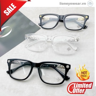 Gọng kính cận nam nữ LIONEYEWEAR mắt kính vuông thời trang màu đen trắng