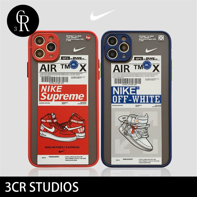 Sport Brand NIKE Phone Case iPhone 11 Pro Max Trend Joint name Supreme off white Casing iPhone X XS MAX XR Hard PC Back Cover iPhone 6 6S 7 8 Plus SE 2020 12Promax 12Mini