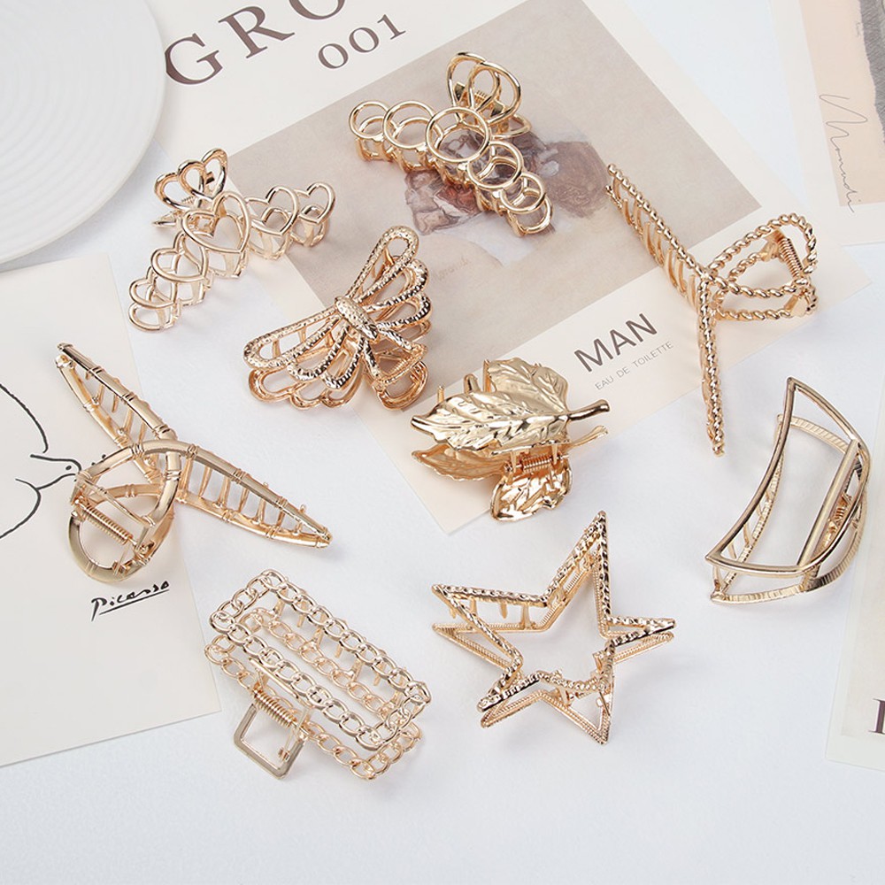 (Hàng Mới Về) Kẹp Tóc Hình Con Cua Bằng Kim Loại Phong Cách Hàn Quốc Cho Nữ