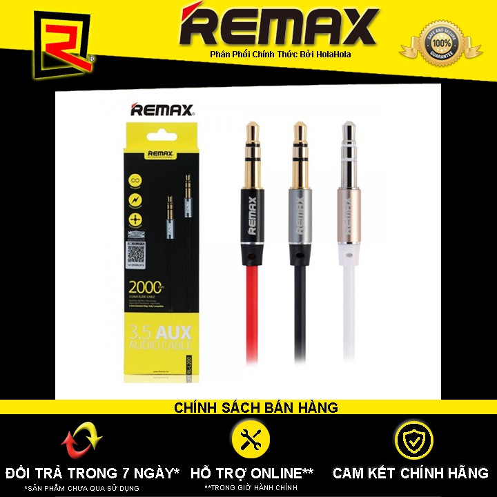 Jack audio 2 đầu 3.5 remax L200 2m