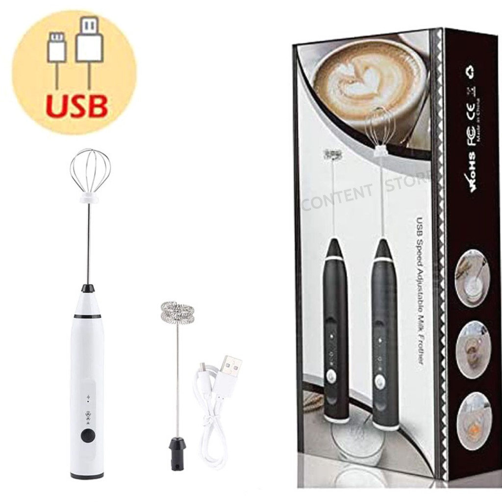 Máy Đánh Trứng, Tạo Bọt Cafe 3 Chế Độ Xoay Điều Chỉnh Tốc Độ Kèm Pin Sạc USB - T2K Max