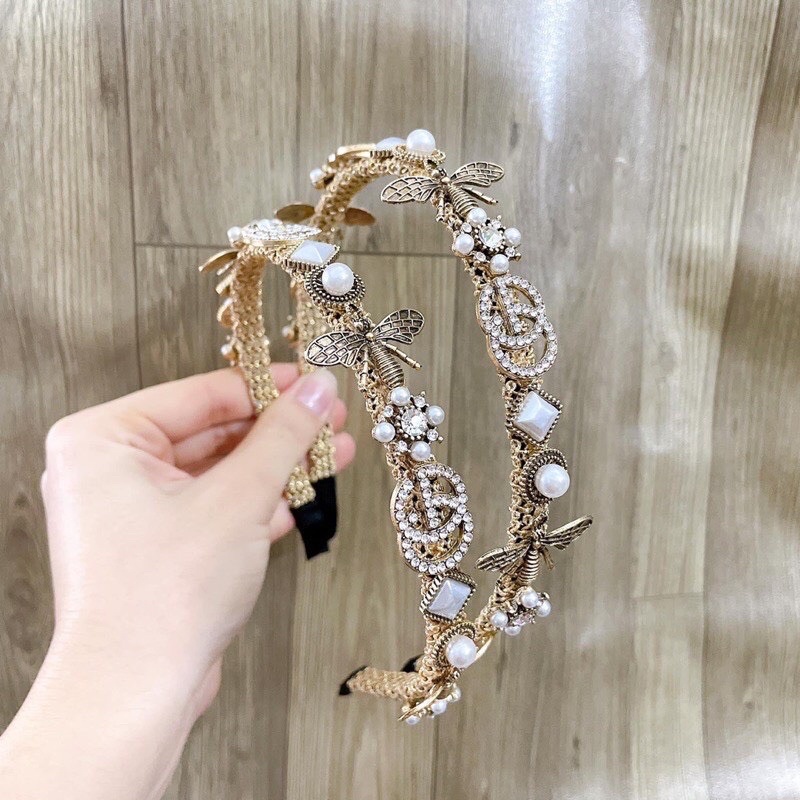 Bờm ong dior đính pha lê / Băng đô đá pha lê , phụ kiện tóc trẻ trung , sang trọng - Hari Korea Accessories