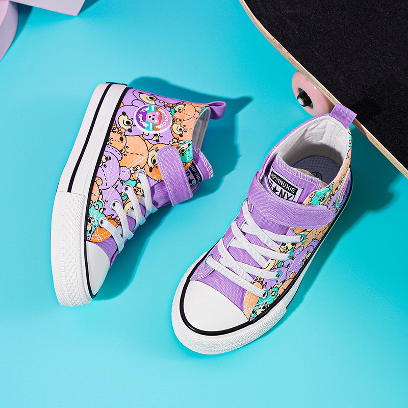 Giày Thể Thao Vải Cổ Cao Thời Trang Mùa Xuân Dành Cho Bé Gái 2022 Size 31-37