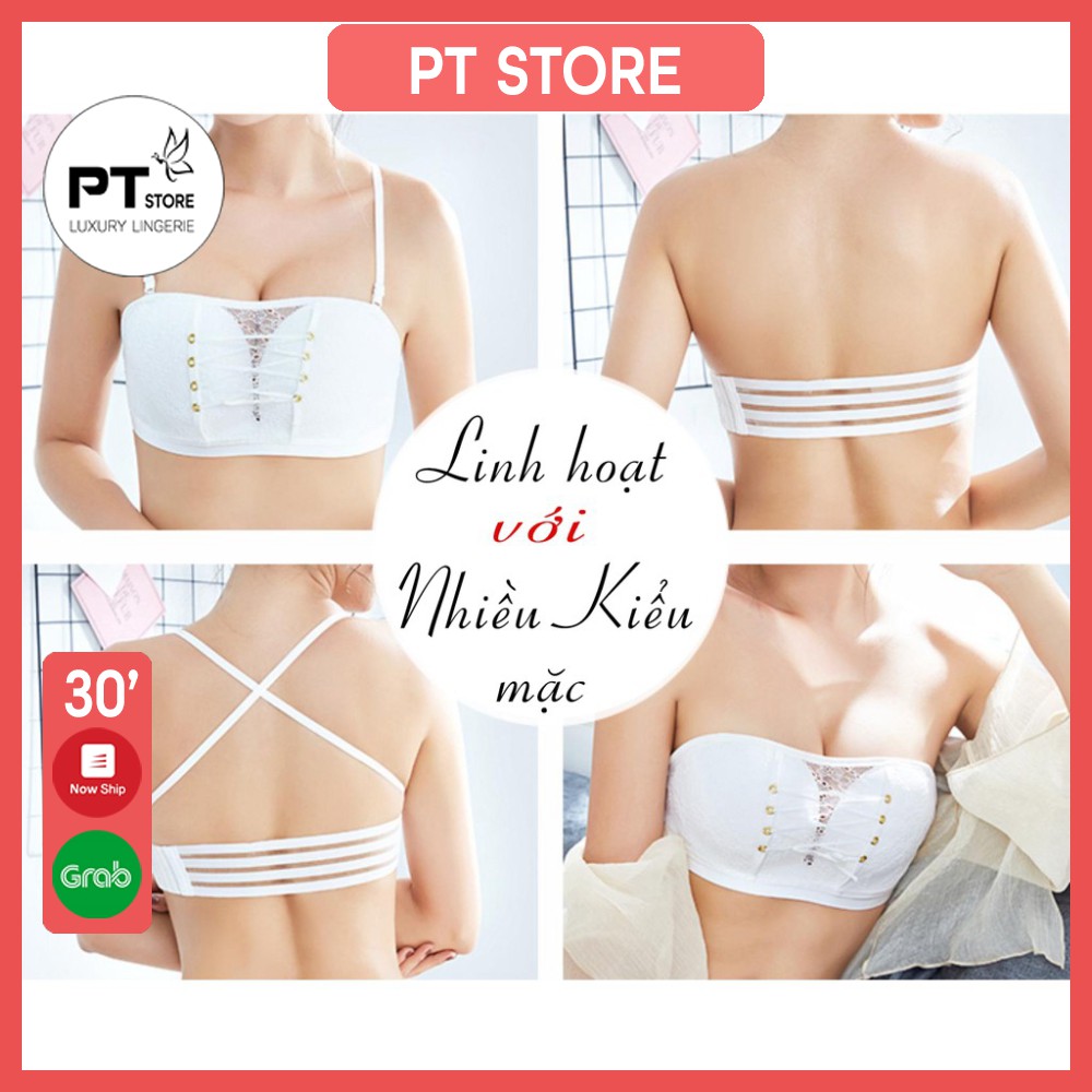 Áo Lót Cup Ngang Mút Bàn Tay Su Đúc Chuyên Mặc Áo Hở Vai Áo Lót Chống Tụt Quả Ngang Kèm Quai Trong mã FLA44