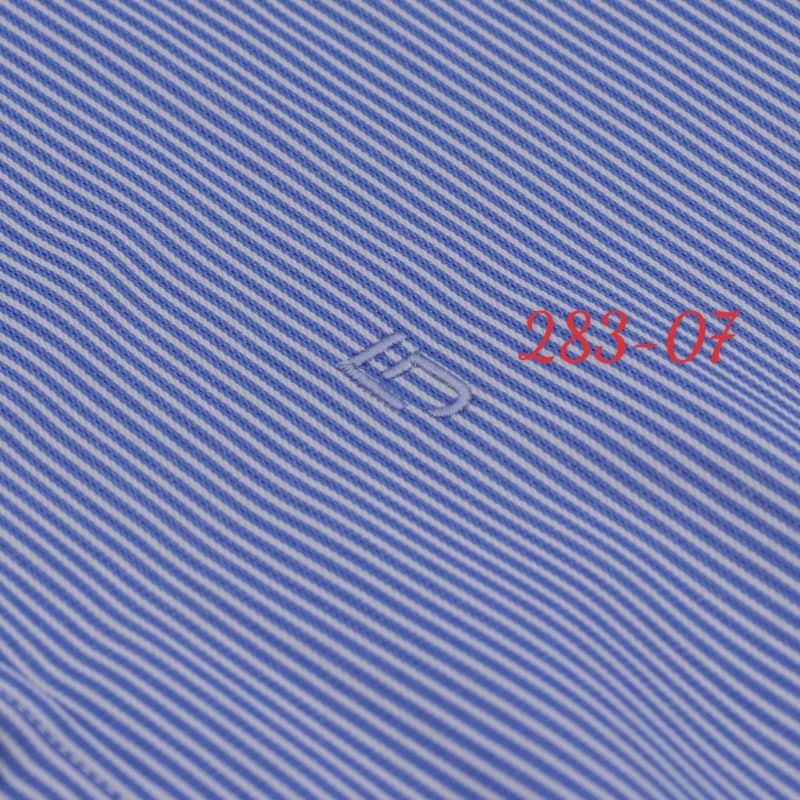 Áo sơ mi Thái Hòa vải sợi tre sọc thẳng xanh 283