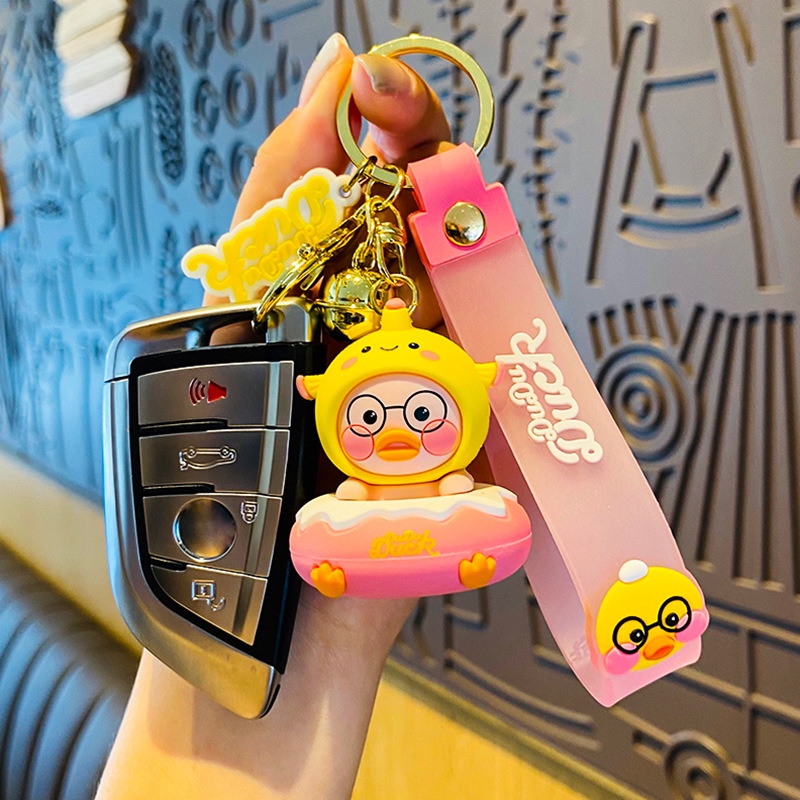 Móc Khóa Hình Vịt Con Xinh Xắn Hoạt Hình