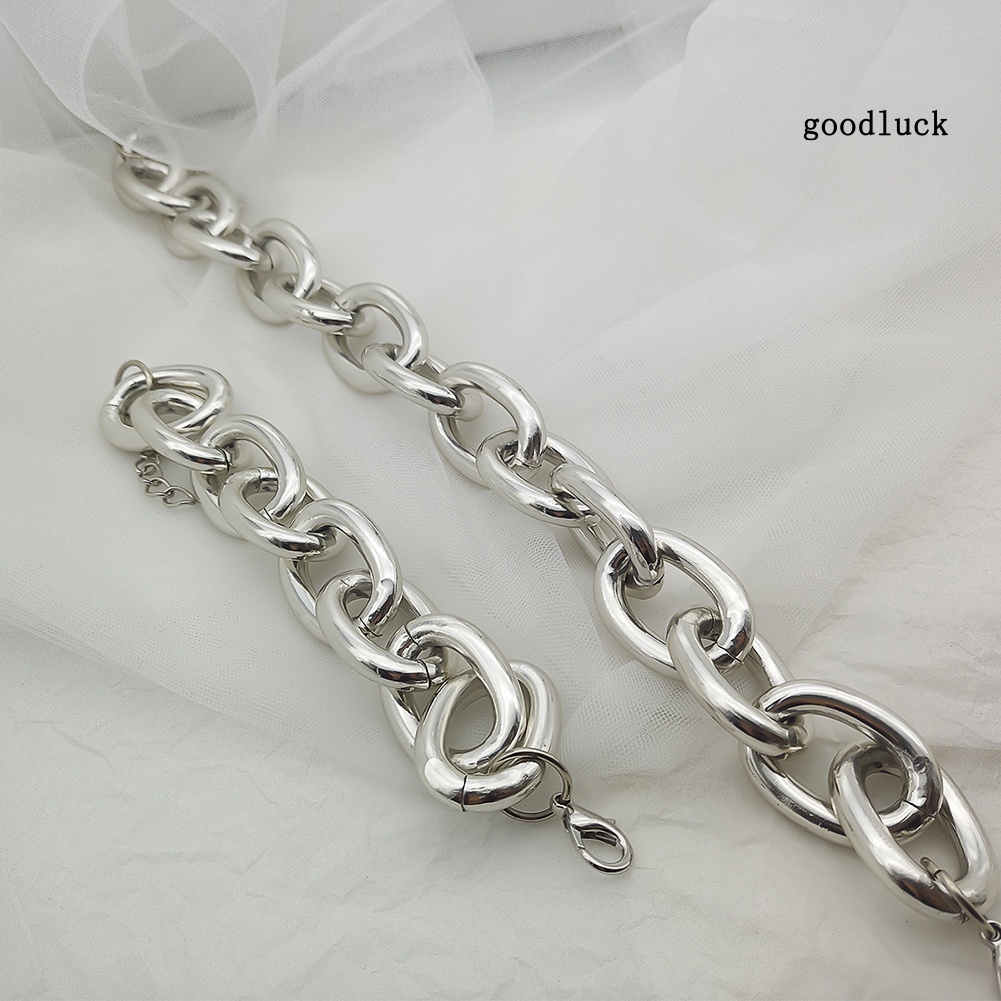 Vòng Cổ Choker Dây Mắt Xích To Bóng Phong Cách Punk Cá Tính Dành Cho Nữ