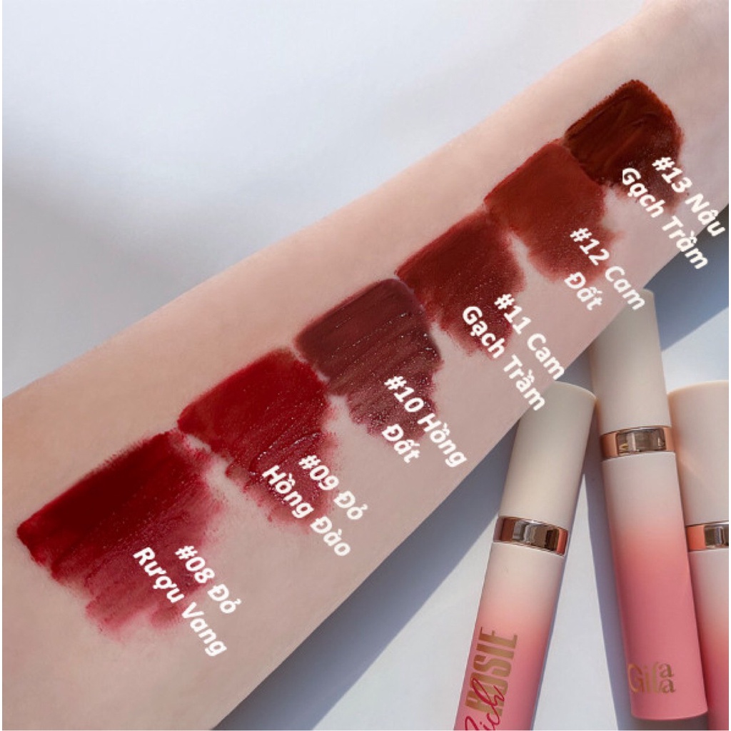 [Gilaa Ver 02]Son Kem Lì Gilaa Long Wear Lip Cream - Rich Rosie