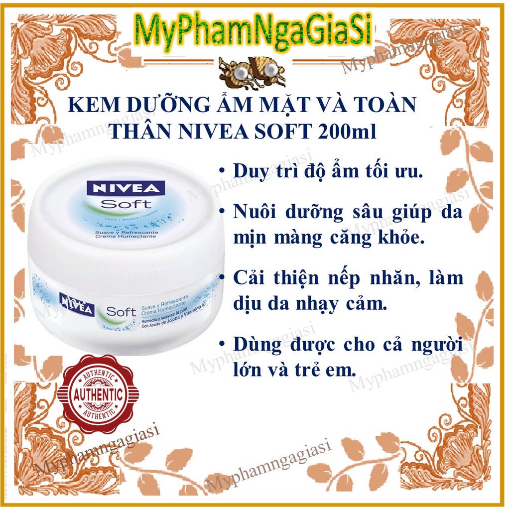 Kem Dưỡng Nivea Soft Nga dùng cho Mặt & Toàn Thân