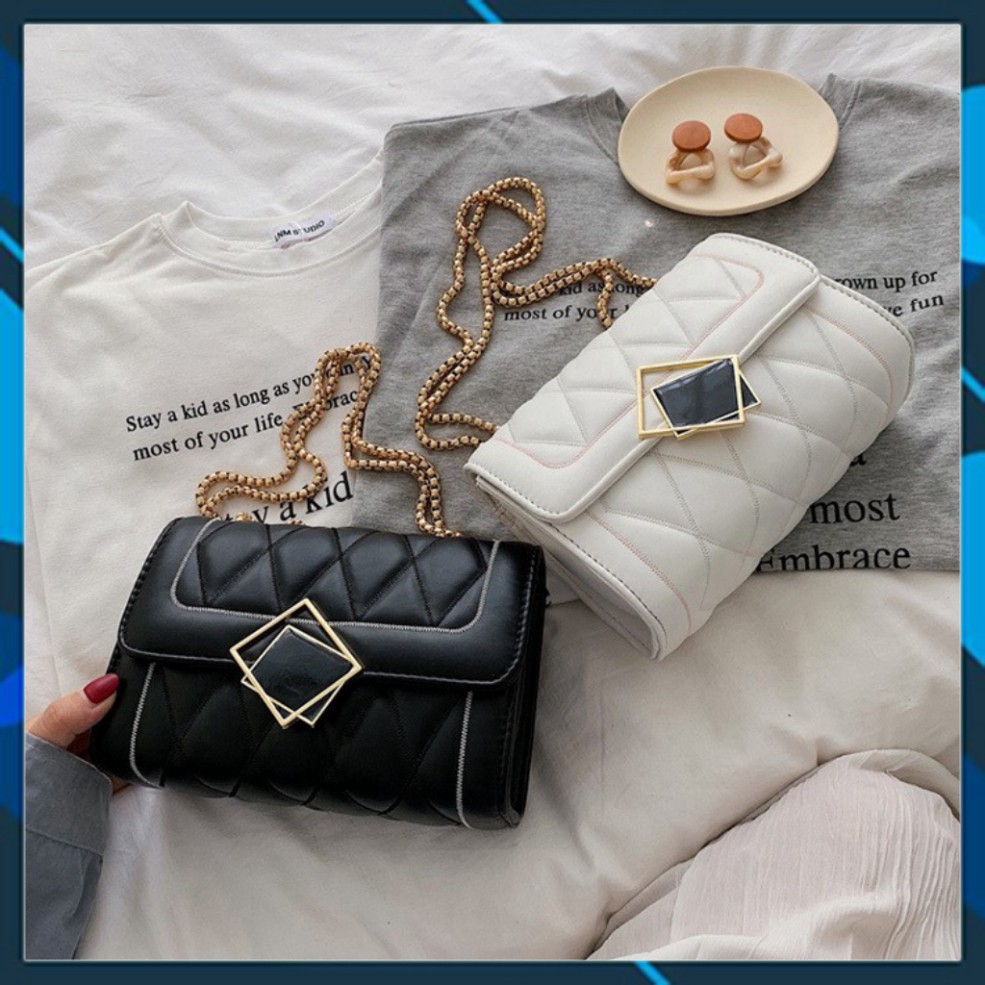 Túi xách nữ, túi đeo chéo khóa gương lệch cao cấp thời trang Hàn Quốc TX24 - Chip Xinh Boutique