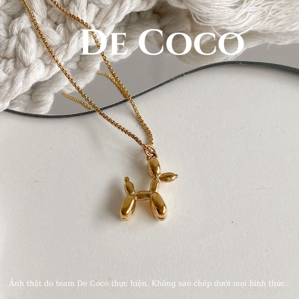 [KHÔNG ĐEN GỈ] Vòng cổ titan hình chó, dây chuyền hình cún Snoopy De Coco decoco.accessories