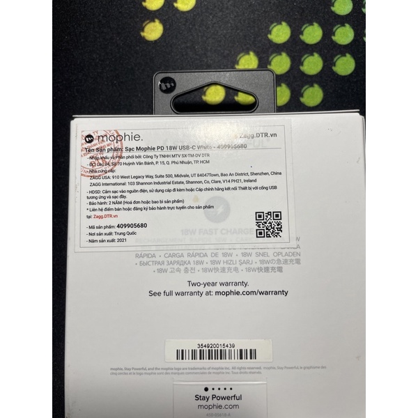 Sạc nhanh mophie hàng được tặng ạ