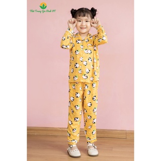 Bộ pijama lanh quần dài áo dài tay cho bé gái thời trang việt thắng