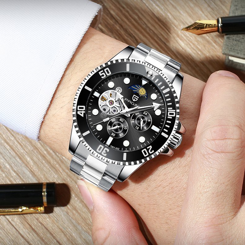 Đồng Hồ Nam PAGINI PA9233 Dây Thép, Kim Loại Không Gỉ Cao Cấp | BigBuy360 - bigbuy360.vn