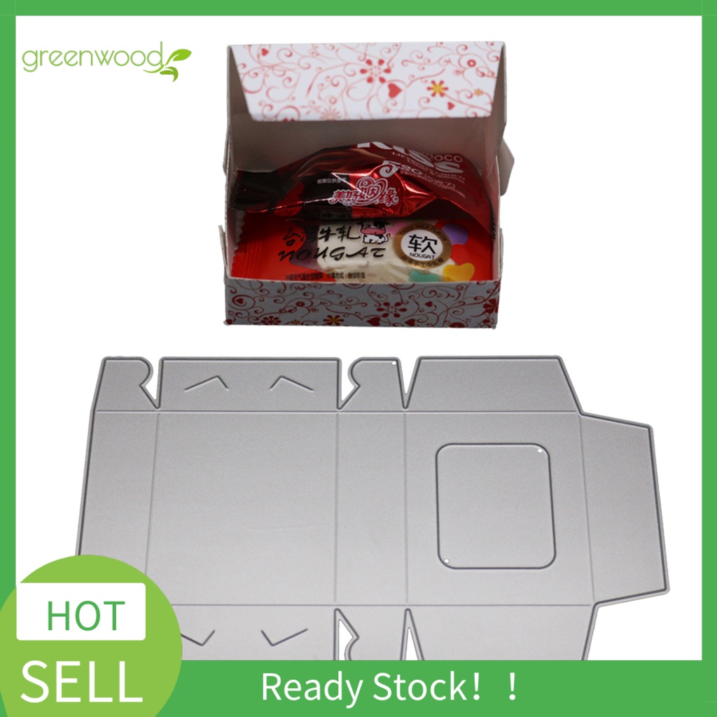 【Green】Gift Box Making Die Easy-using Reusable Exquisite Scrapbook Die Cut for Gift