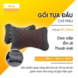 Gối Tựa Đầu Trên Xe Ô Tô - Gối Tựa Lưng Gáy Ghế Xe - Tựa Đầu Xe Hơi Da PU Mềm Mại, Cao Cấp, Chống Mỏi Cổ, Bảo Vệ Vai Gáy