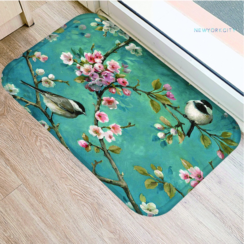 Thảm lót cửa chùi chân Chống Trượt Hình Cành Hoa
