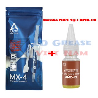 Combo kem tản nhiệt MX 4 2020 4g + Dung dịch vệ sinh QMC-10
