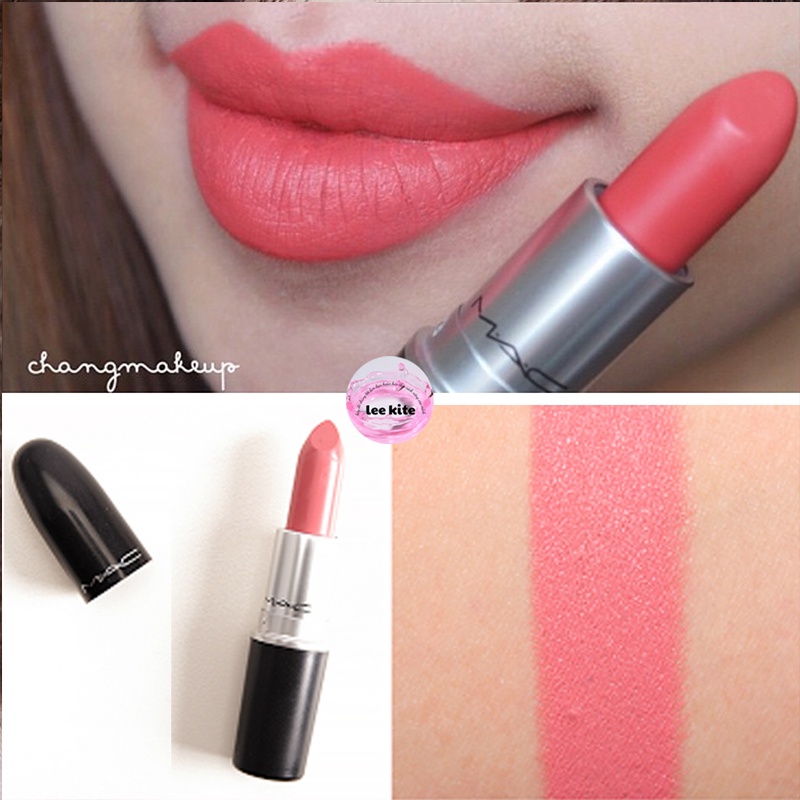 Son MAC Mandarin O Màu 308 Hồng San Hô - Powder Kiss Lipstic