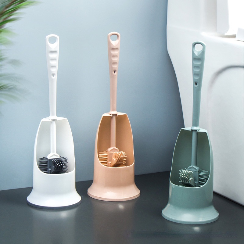 Bộ Cọ Chà Bồn Cầu Hai Đầu Tay Cầm Dài Bằng Nhựa Mềm