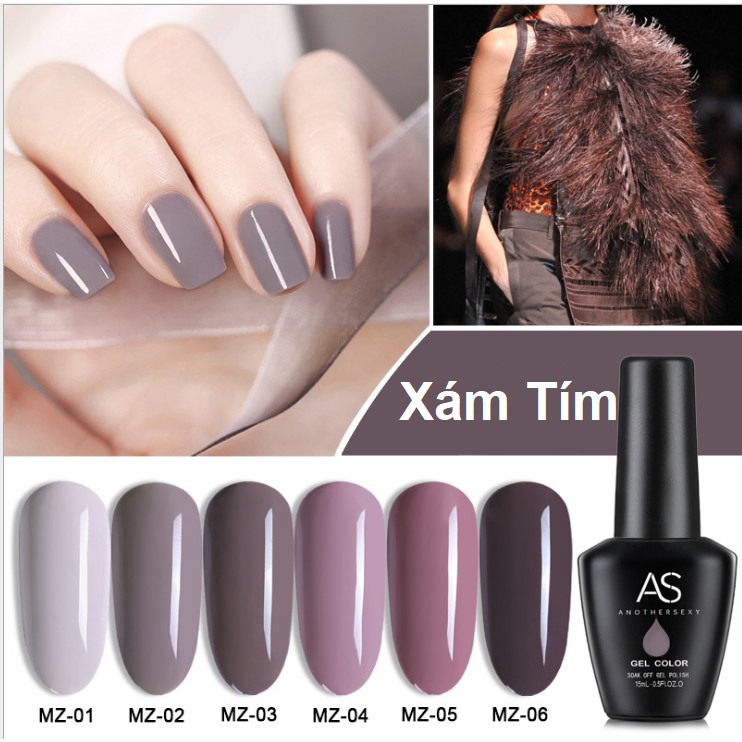 Sơn gel AS - màu xám tím mã MZ