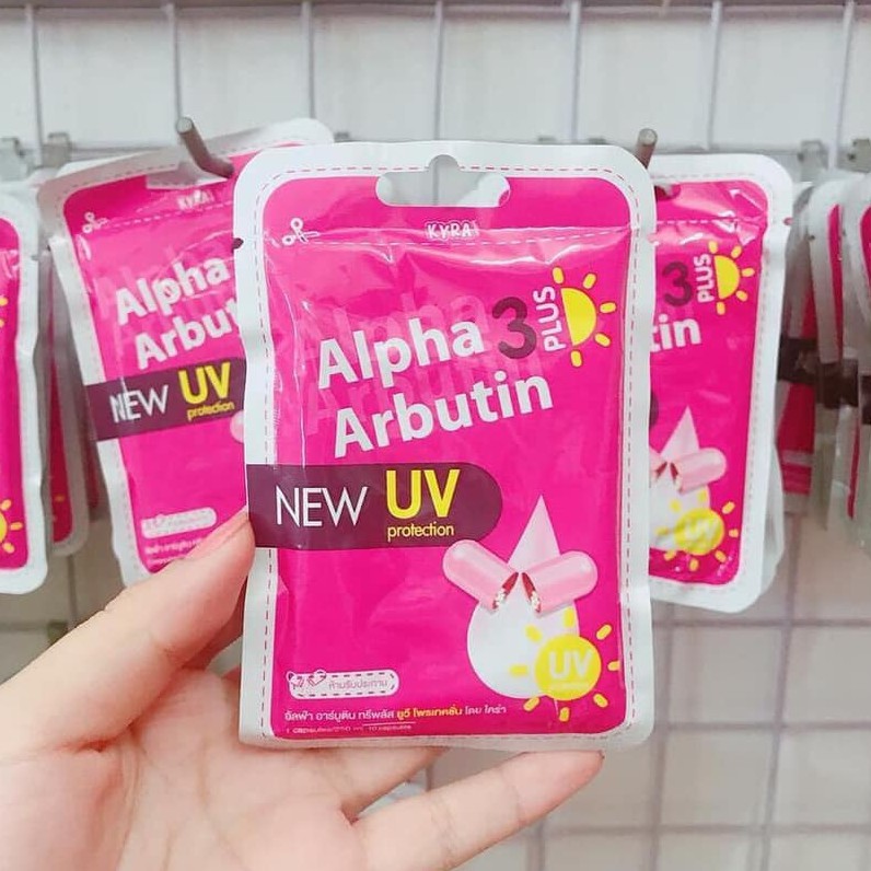 MẪU MỚI - Viên Kích Trắng Chống Nắng Alpha Arbutin 3 Plus Thái Lan