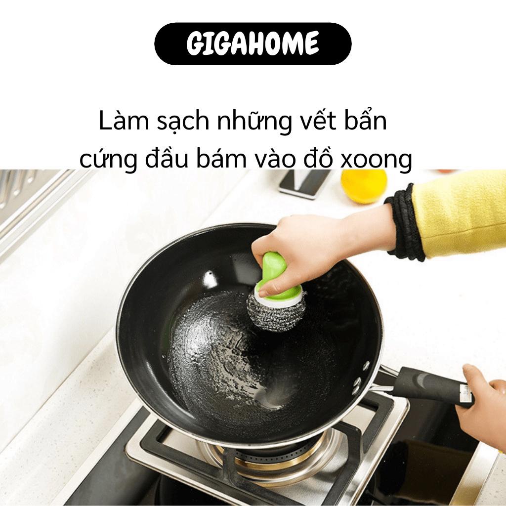 Miếng chà nồi  GIÁ VỐN]  Cọ rửa xoong chén có tay cầm làm sách những vết bẩn cứng đầu 8301