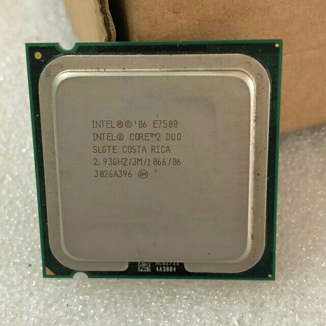 Cpu E7500 intel core duo E7500 2,93ghz socket 775 gắn cho main g31, g41, 945, đã được bôi keo tản nhiệt
