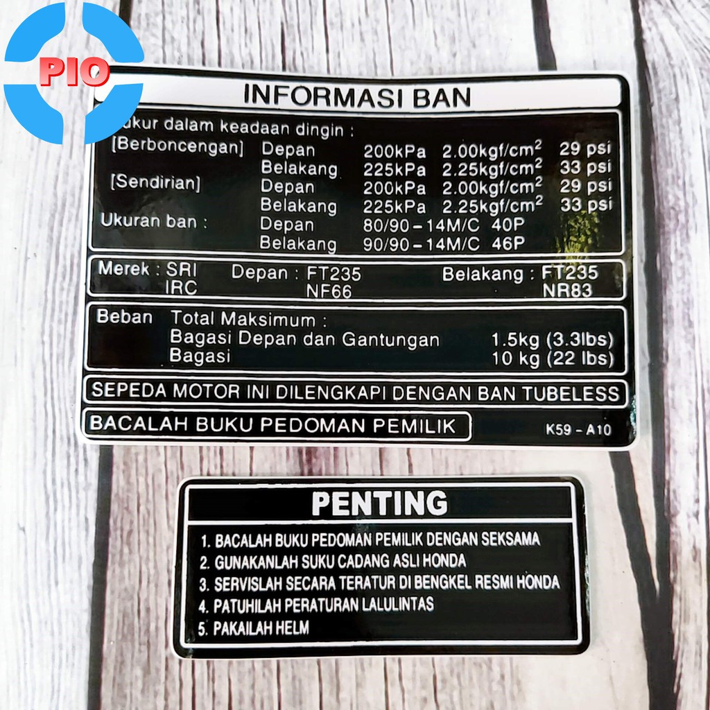 Bộ Tem Thông Số Dán Xe Vario - Click Chống Thấm Nước, Chống Bay Màu