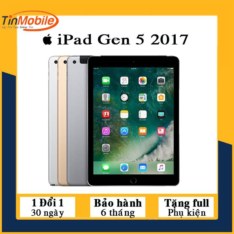 Máy Tính Bảng iPad Gen 5-2017 (4G + Wifi) 32Gb Đẹp 99% - Tặng Bao Da