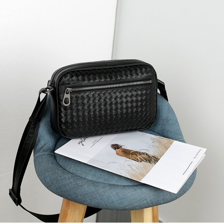 TBAG-TÚI ĐEO CHÉO NAM NỮ DA CAO CẤP Messenger bags knitting THỜI TRANG DÂY ĐEO RỜI