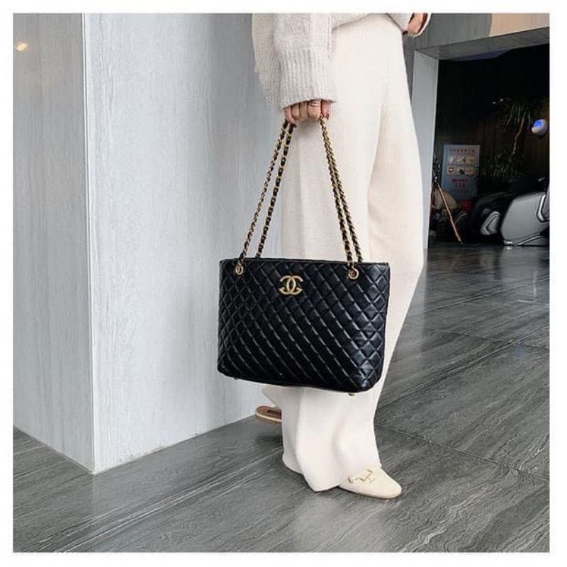 ⚡︎Freeship⚡︎ TÚI ĐEO VAI TRẦN TRÁM DÂY XÍCH, Túi đeo vai G.c CC YSL bản 35cm sang chảnh - H535