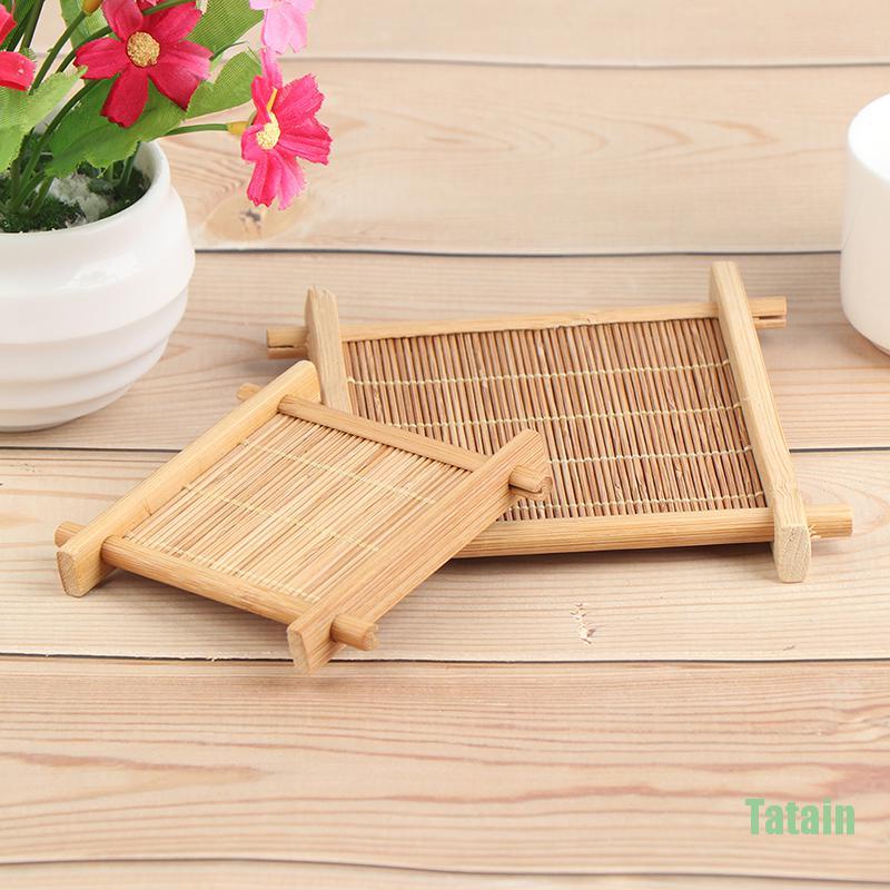 Đế lót ly bằng gỗ tre tiện dụng cho nhà bếp