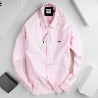 [FOLLOW TẶNG 20K] Áo sơ mi cao cấp lacouste VNXK vải nhập Nhật độc quyền màu hồng phấn